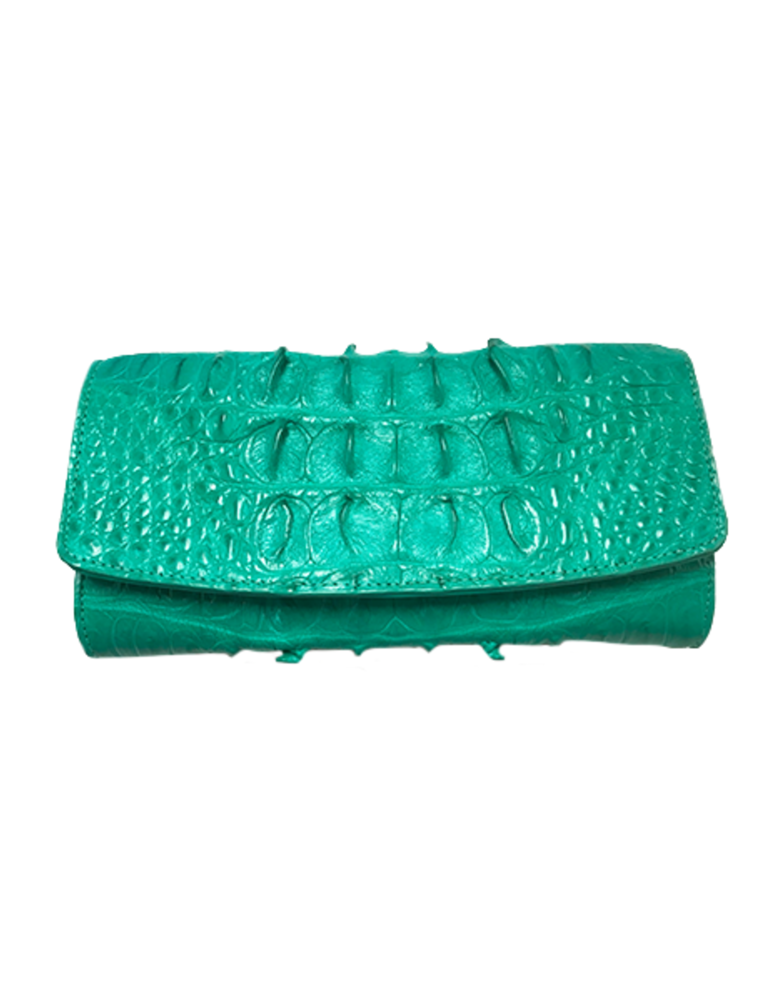 green crocodile wallet