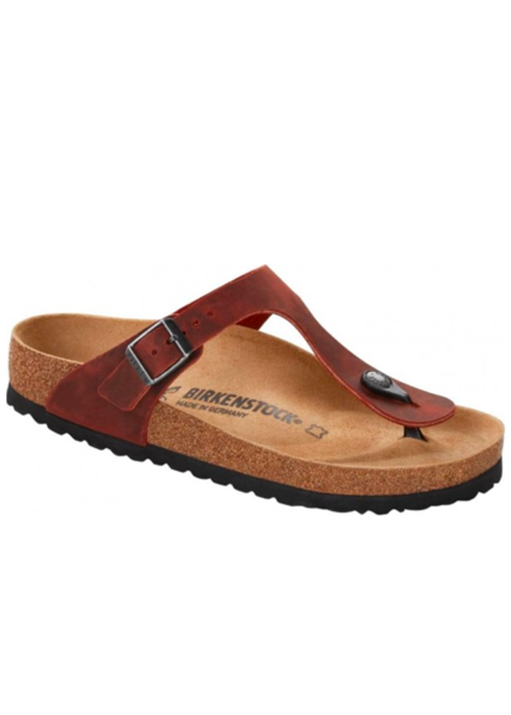 Birkenstock Gizeh -  NU Oiled Leather in Earth Red (Classic Footbed - Suede Lined)