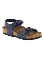 Birkenstock Rio Kids - Birkibuc in Navy (Classic Footbed - Suede Lined)