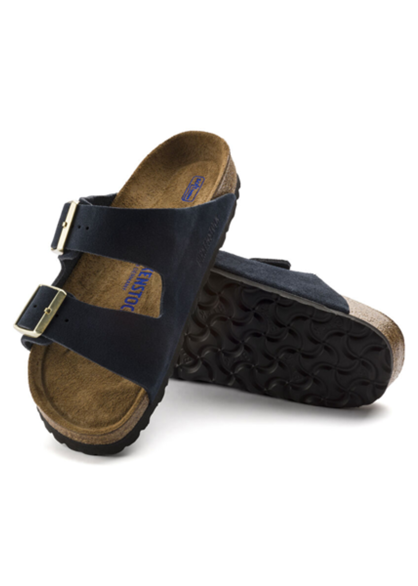 Birkenstock Arizona - Suede Leather in Navy (Soft Footbed - Suede Lined)