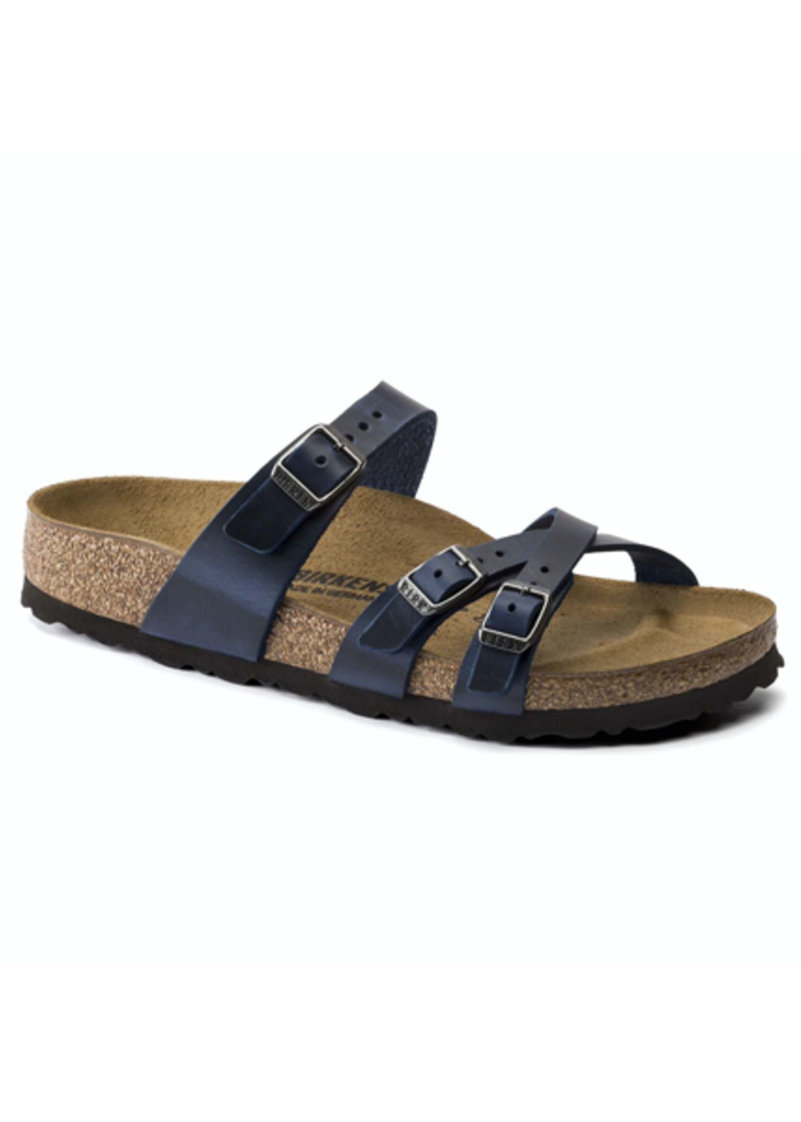 Birkenstock Franca Oiled Leather in Blue (Classic Footbed - Suede Lined)
