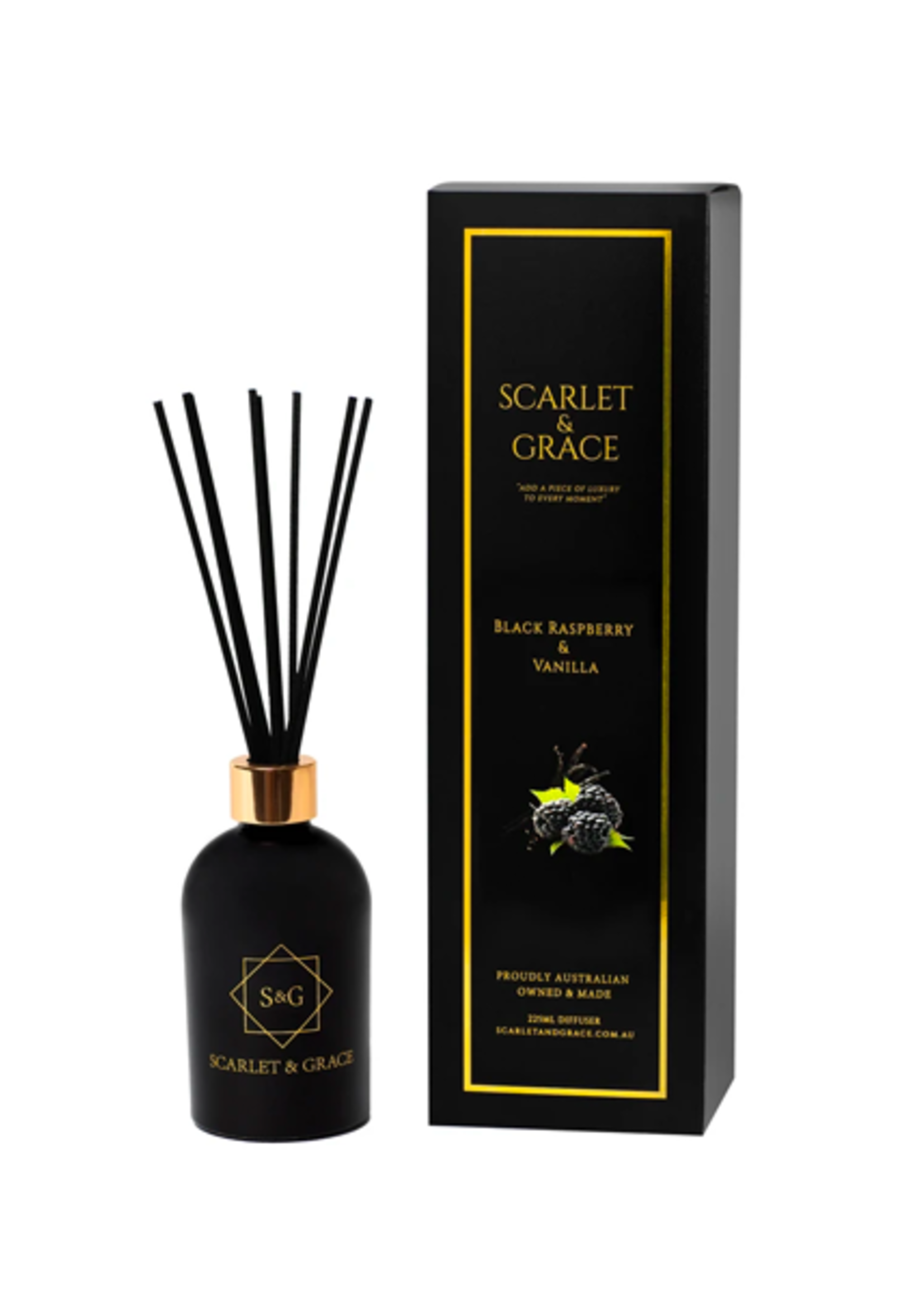 Scarlet & Grace 225ml Diffuser - Black Raspberry & Vanilla