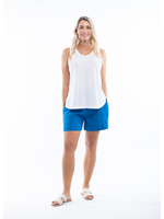 Orientique Orientique Essential Linen Shorts in French Blue