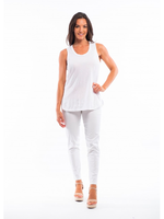 Orientique Essential Knit Cami in White 12210