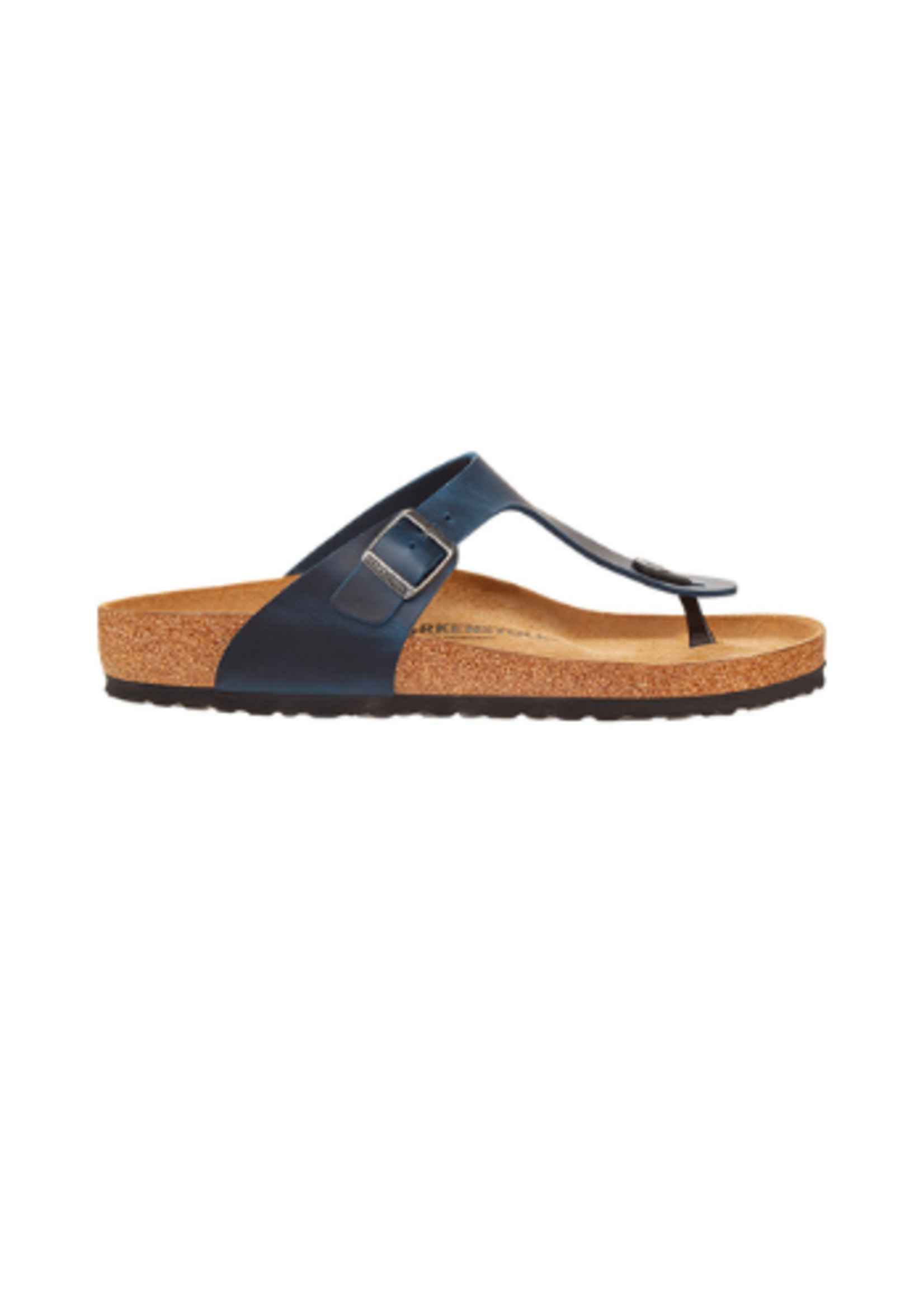 Birkenstock Gizeh -  Oiled Leather in Blue (Classic Footbed - Suede Lined)