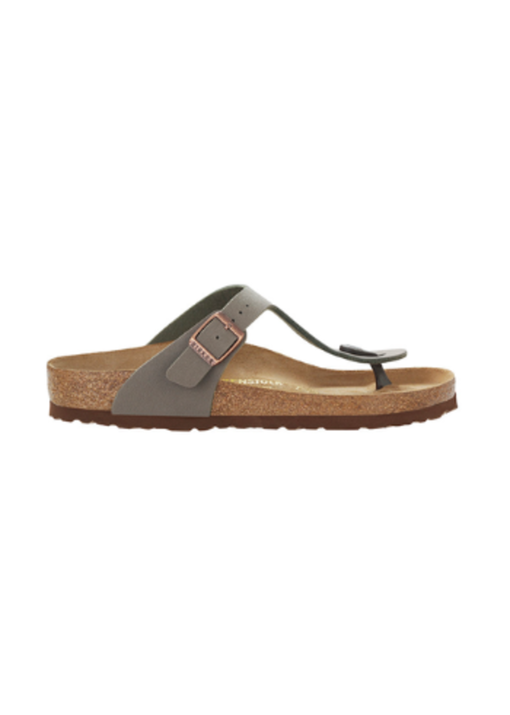 Birkenstock Gizeh Birkibuc in Stone (Classic Footbed - Suede Lined)