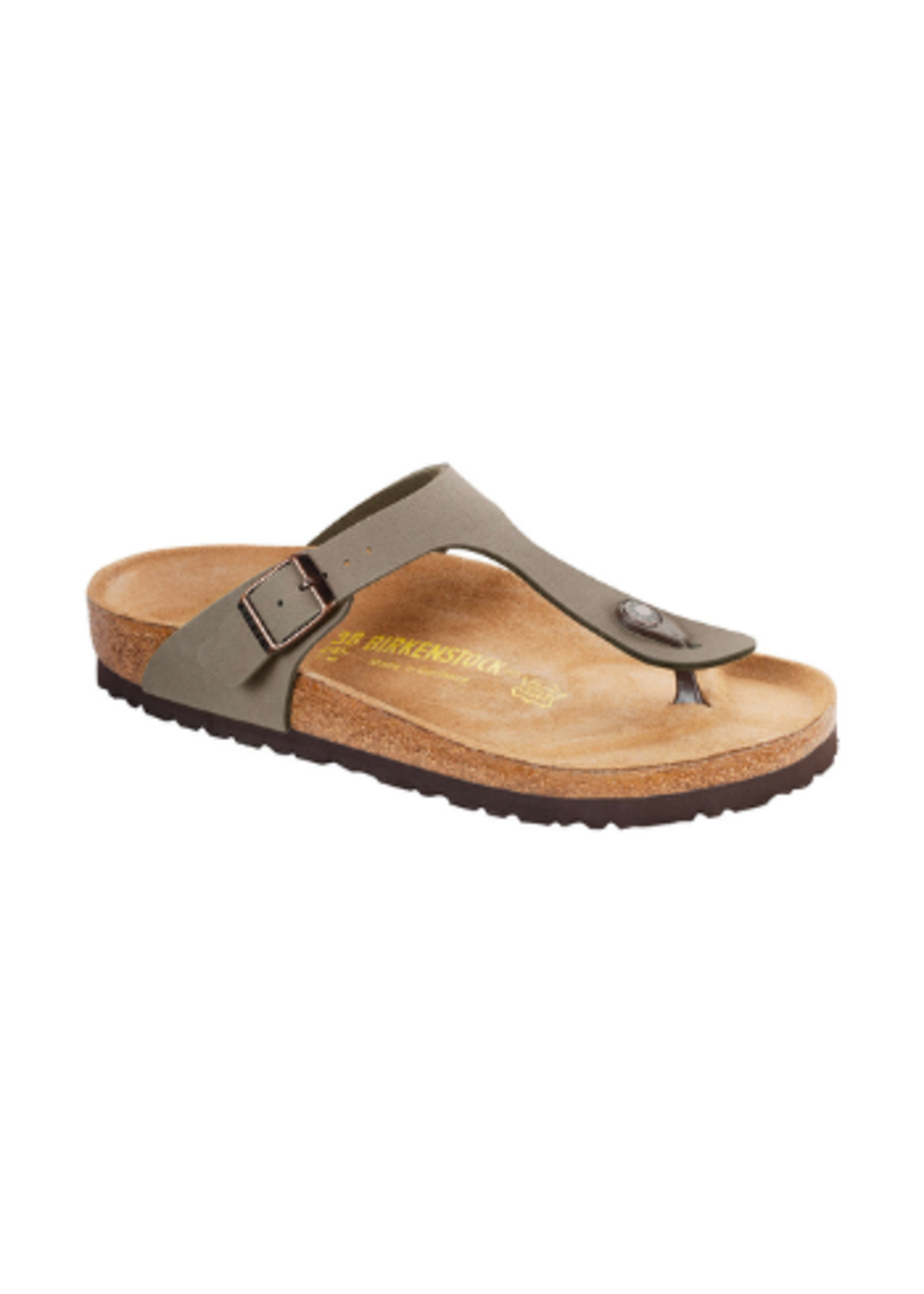 Birkenstock Gizeh Birkibuc in Stone (Classic Footbed - Suede Lined)