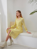 GDS (Global Designer Solutions) GDS Ava Lace Dress in Lemon Yellow