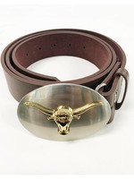 Gold Long - Horn Belt Buckle