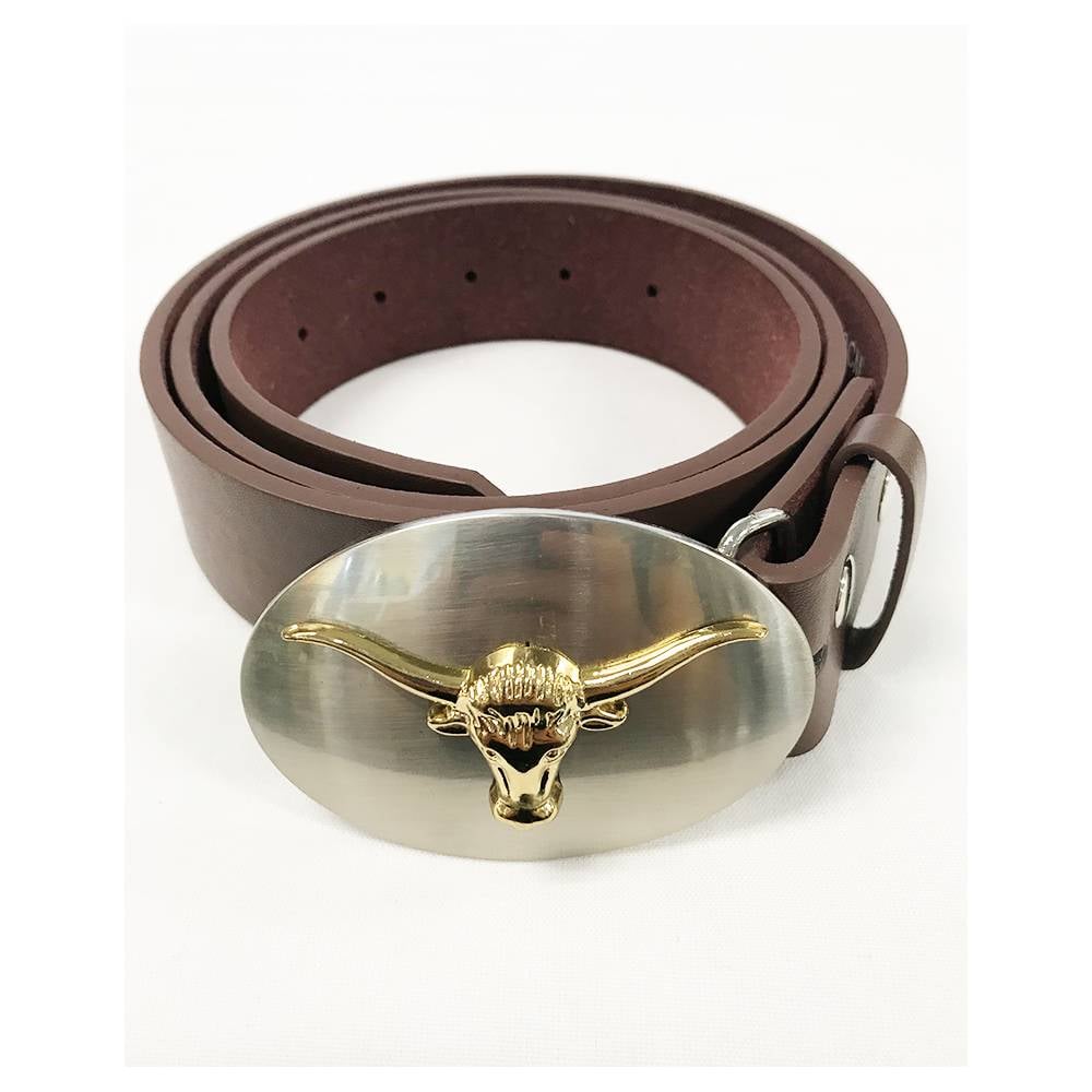Bull Horn Gold Belt Buckle | Australia - Fe&#39;s Fashion & Decor