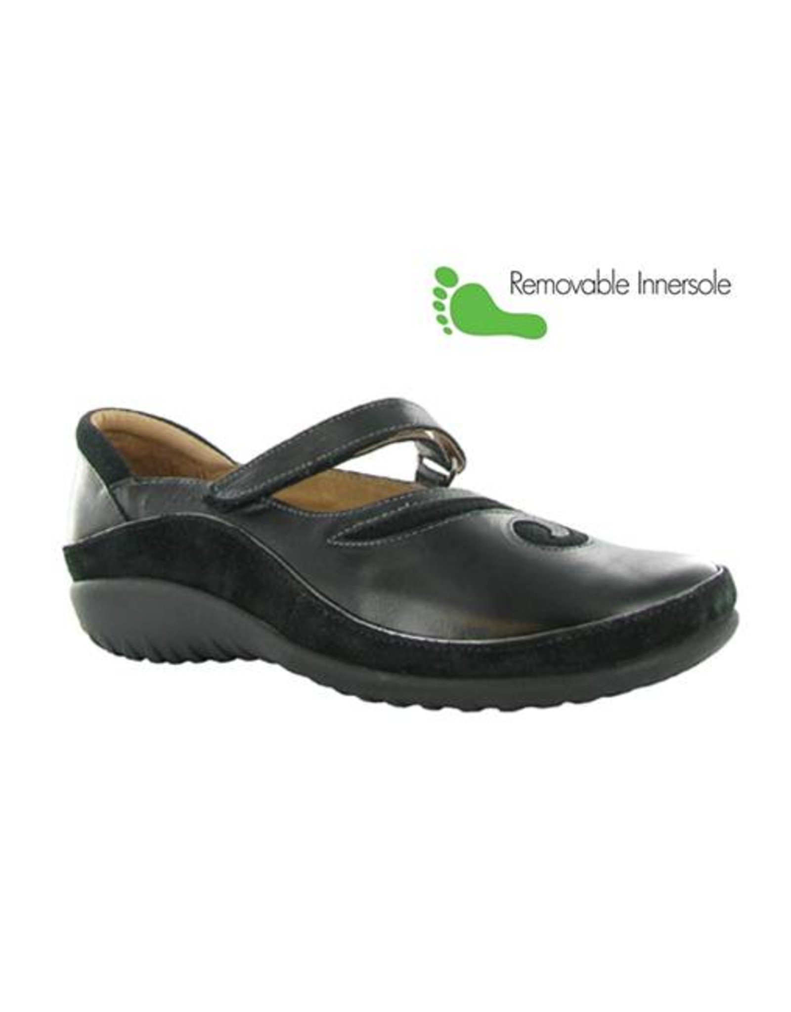 Naot Matai Leather Shoes in Black 