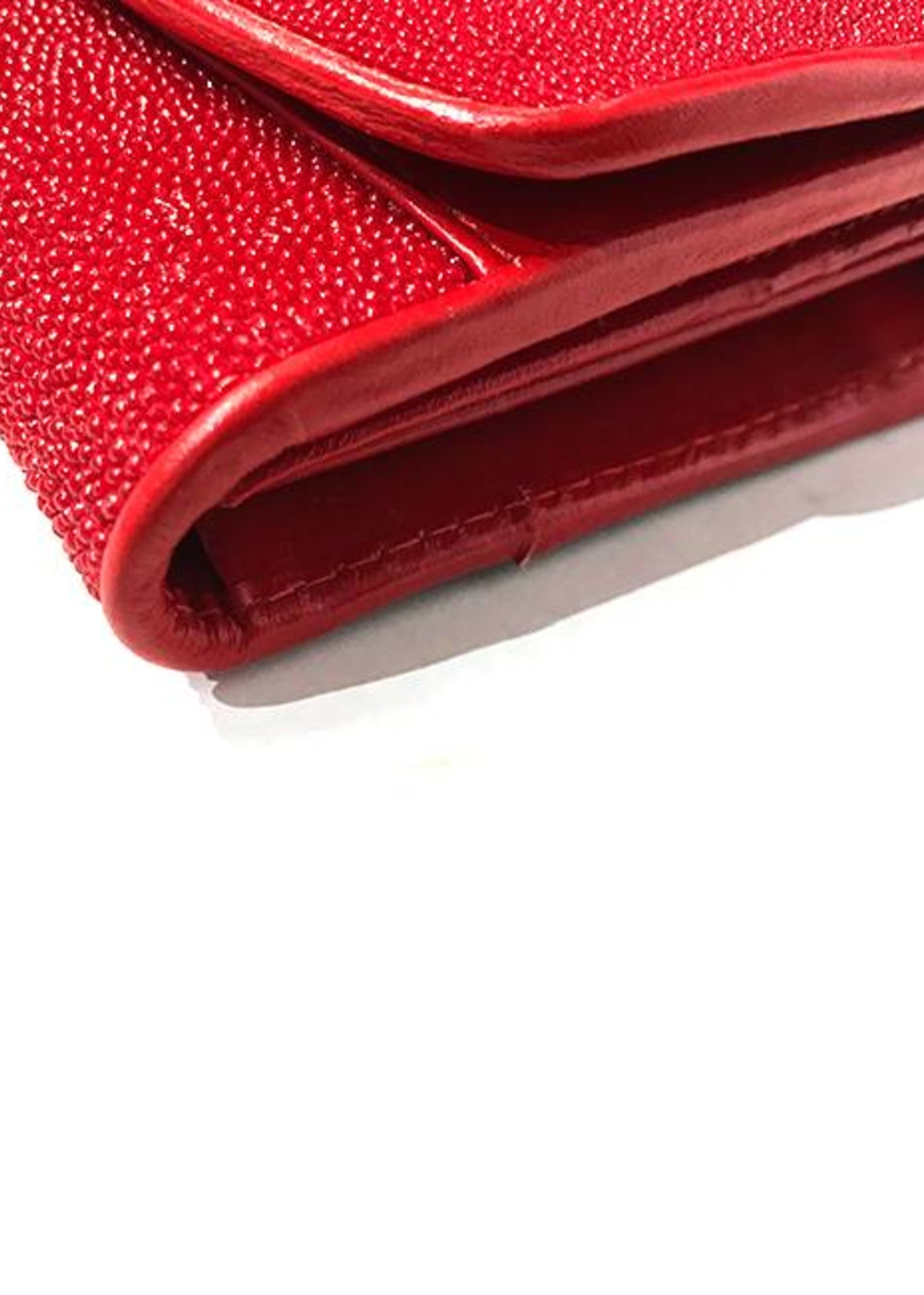 Crocodile & Stingray Products Ladies Stingray Wallet - Red