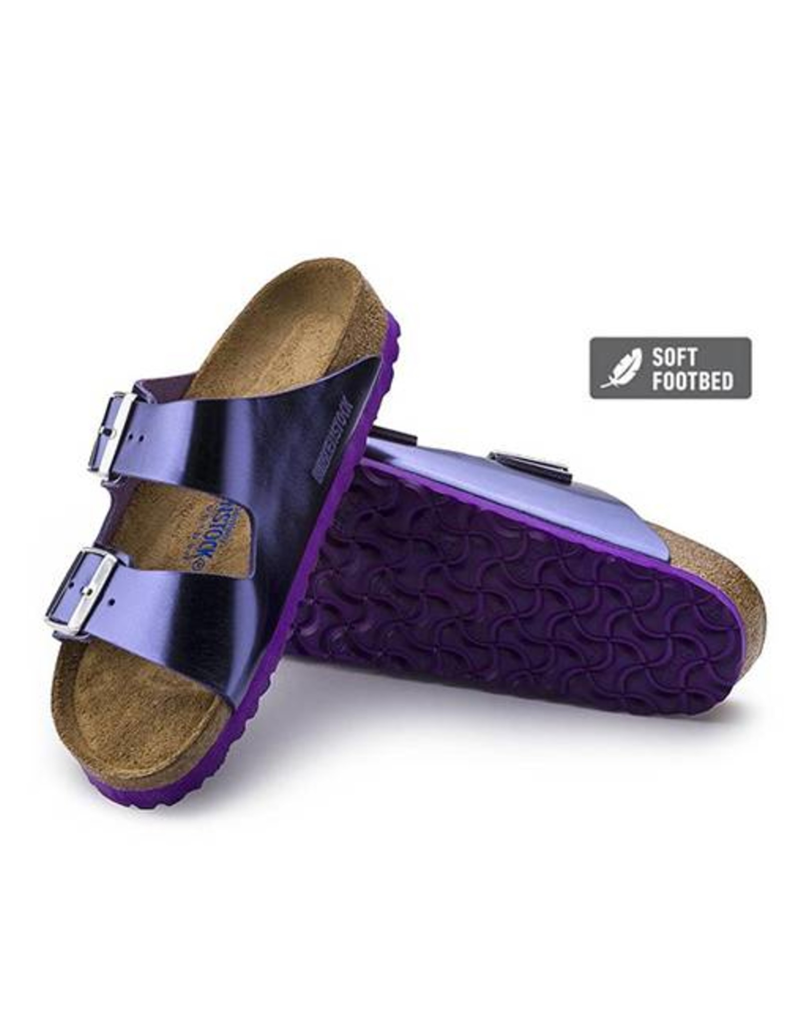 icy metallic violet birkenstock