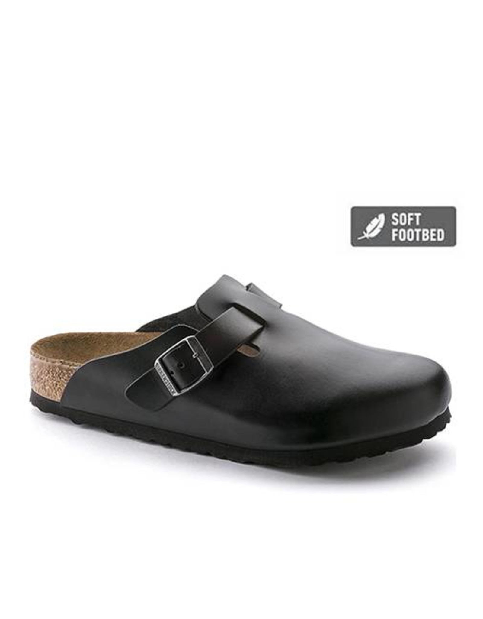 birkenstock boston black leather