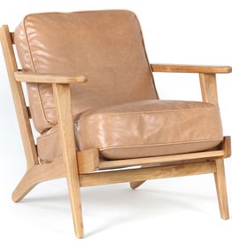 Camel Leather Lounge Chair
