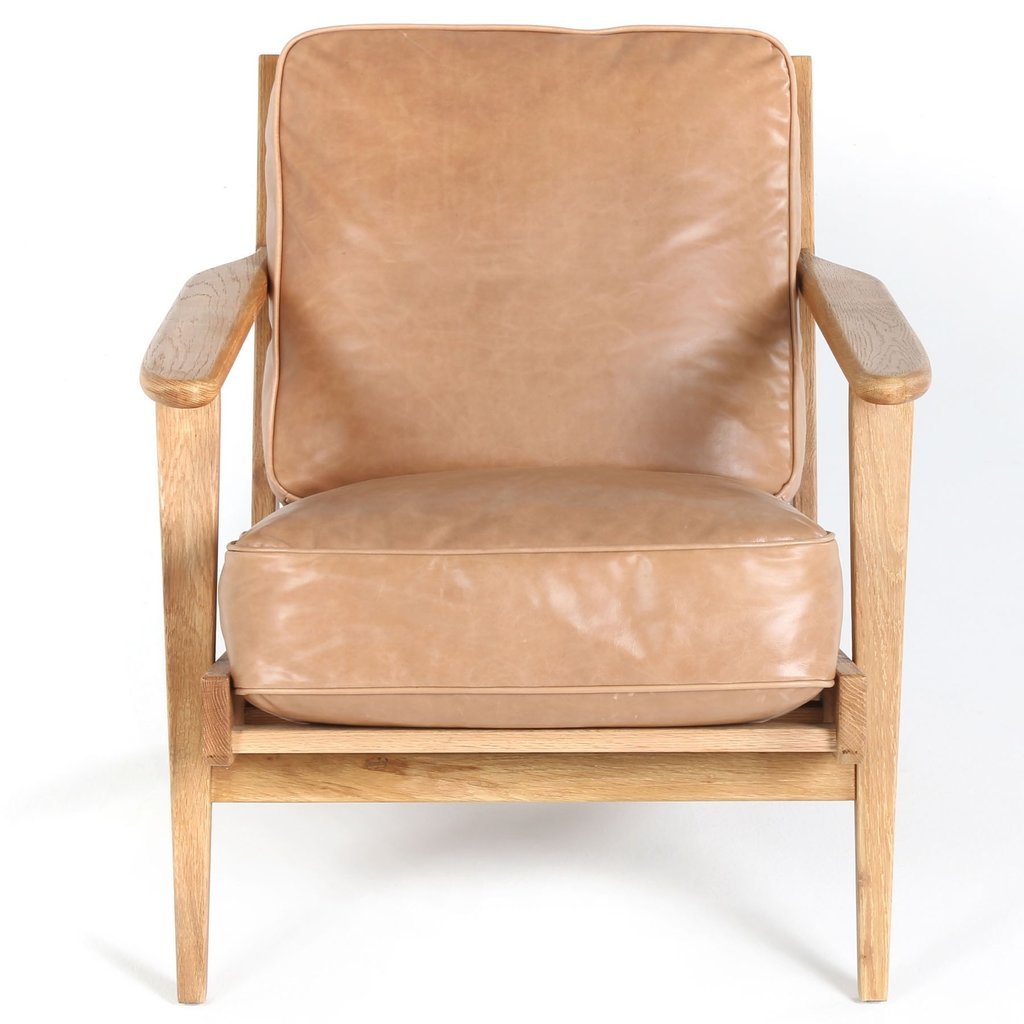 Camel Leather Lounge Chair