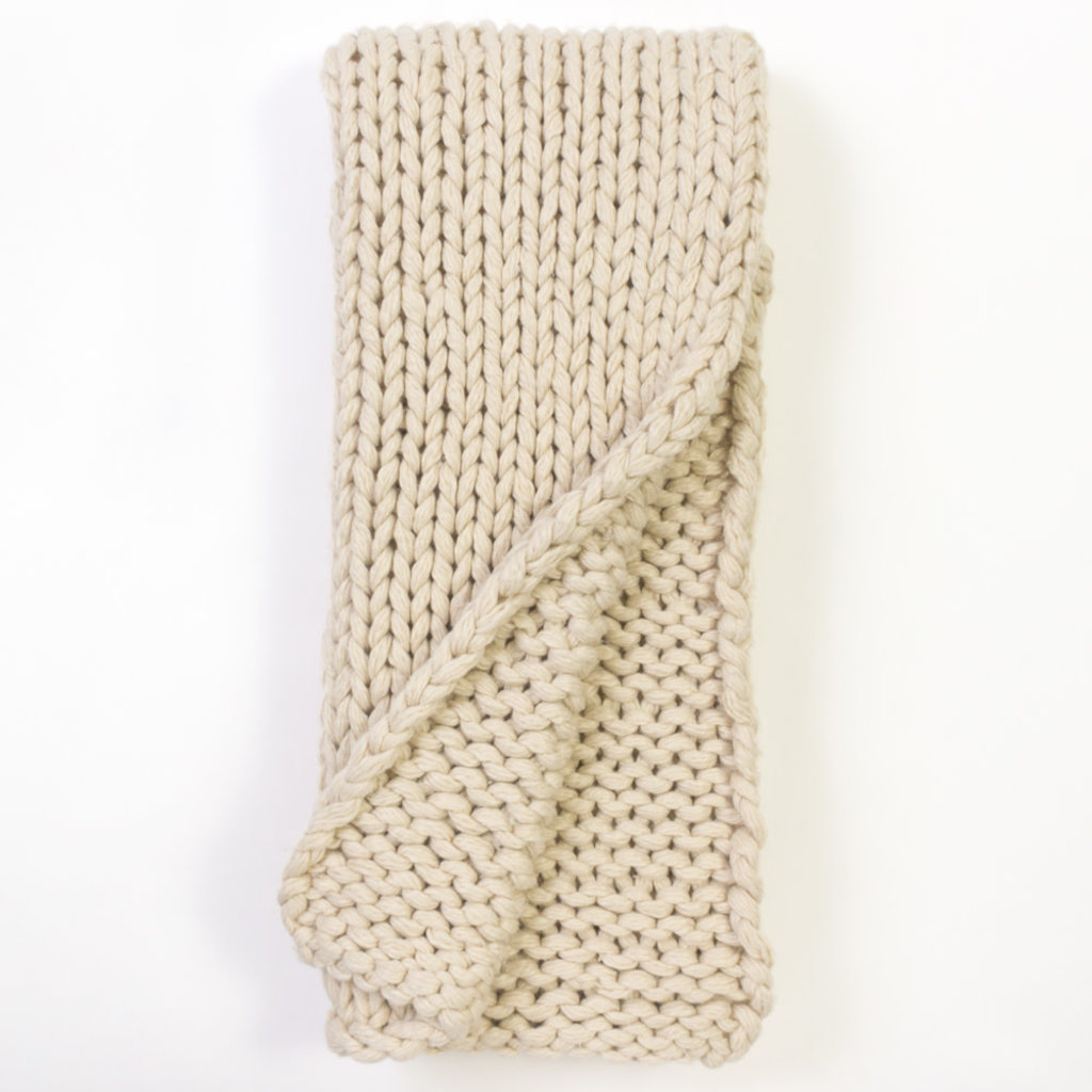 Weighted Cable Knit Throw