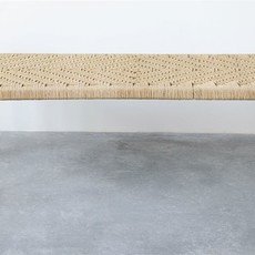 Mango Wood and Woven Bench