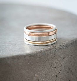Colleen Mauer Designs 3-Color Mixed Metal Stacking Rings