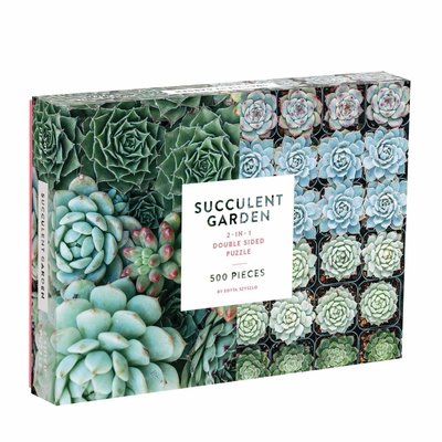 Succulents 500 piece double-sided puzzle