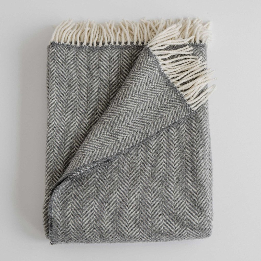 Evangeline Evangeline Merino Herringbone Throw