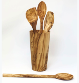 Olive Wood Vase/Utensil Holder