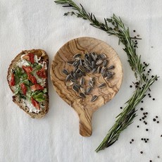 Olive Wood Small Round Tapas Dish