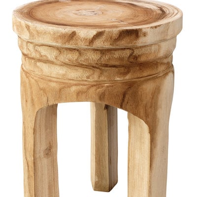 Carved Wooden Side Table
