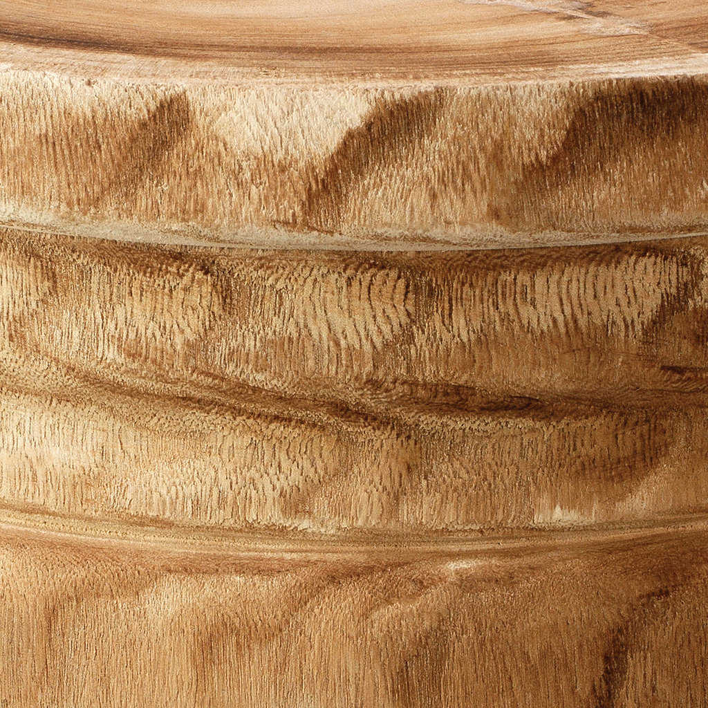 Carved Wooden Side Table-Paulownia wood