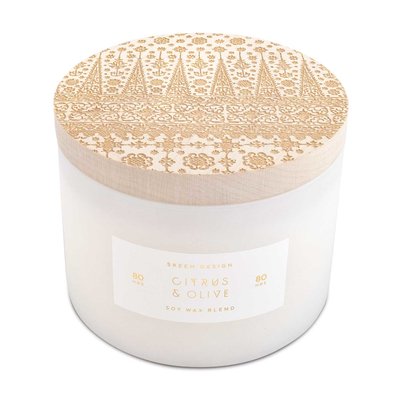 3-Wick Block Print Candle