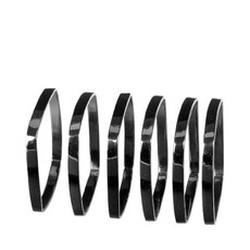 Black Napkin Rings  (Set of 6)