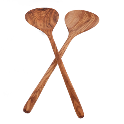 Olive Wood Salad Set