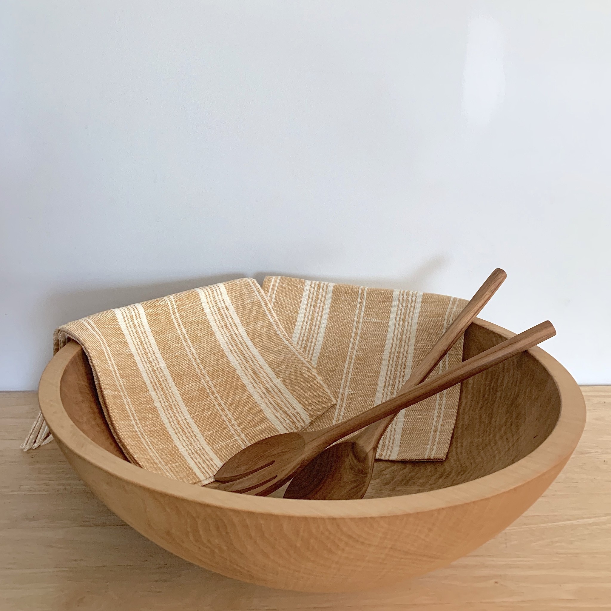 Solid Cherry Bowl, 20-inch with Bee's Oil Finish