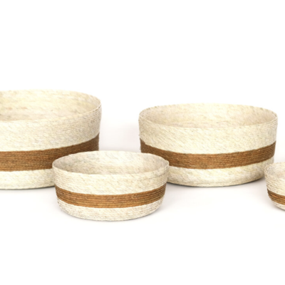 Color Stripe Round Basket