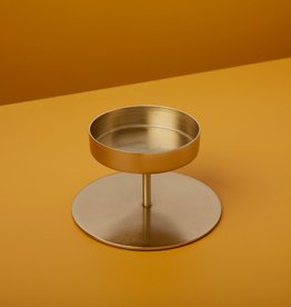 Gold Pillar Candle Holder