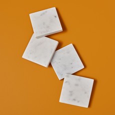 White Marble  Square Coasters (set of 4)