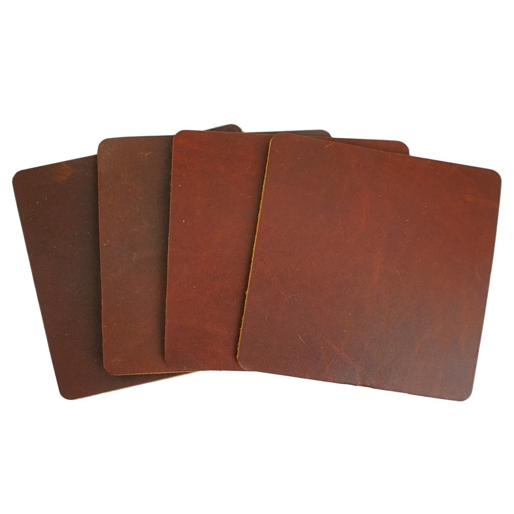 Leather Coasters s/4