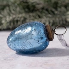 2" Crackle Glass Egg Ornament