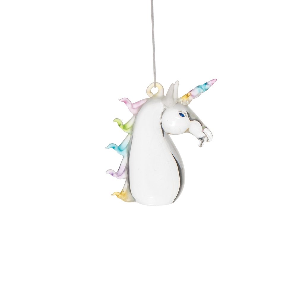 Unicorn Blown Glass Ornament