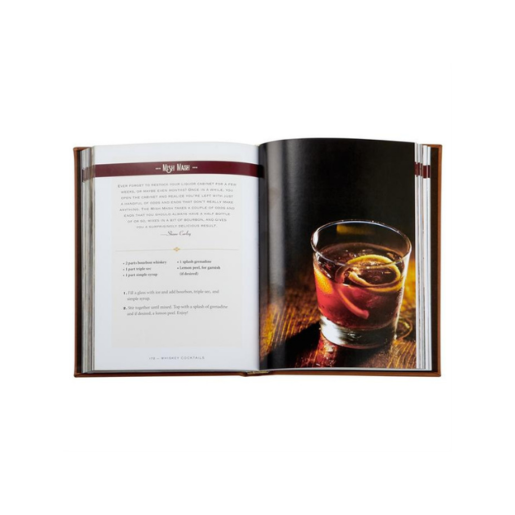 Leather Bound "Whiskey Cocktails" Book