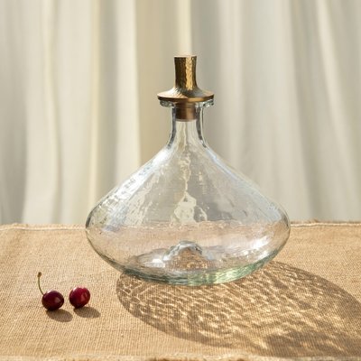 Pebbled Glass Decanter