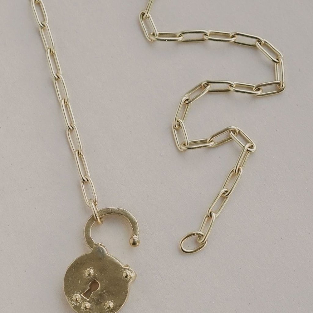 Chain Necklace with Combination Lock