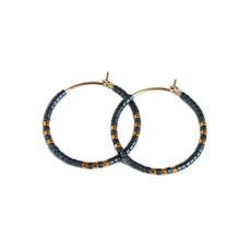 Small Beaded Hoop Earrings