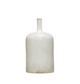 White Glaze Stoneware Vase