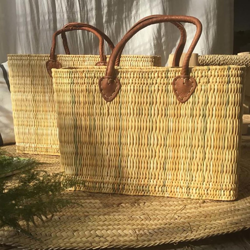 Natural Straw Beach Basket