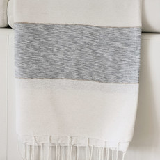 Slate Chine Bicolor Stripes Throw