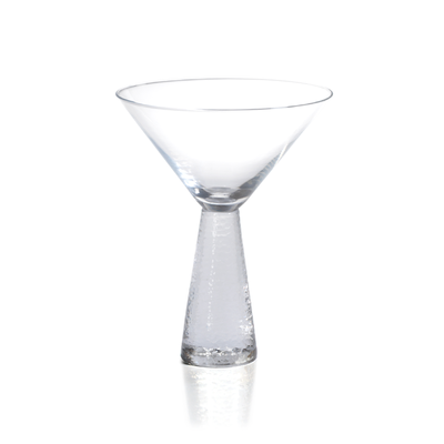 Hammered Stem Martini Glass