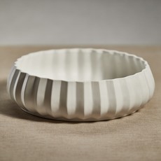 Slate Fluted Ceramic Serving Bowl