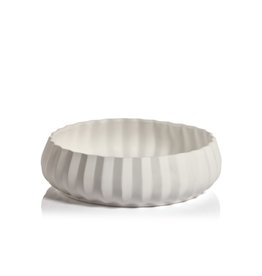 Fluted Ceramic Serving Bowl