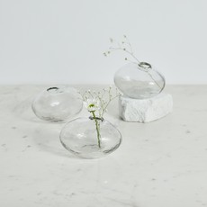 Hand Blown Pebbled Glass Vase